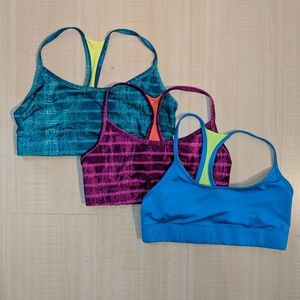 Reversible target champion sports bra lot of 3